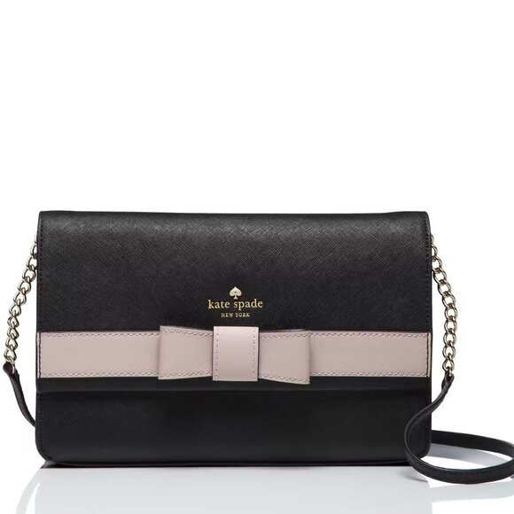 kate spade Handbags - Kate Spade Black and Cream Crossbody Bag